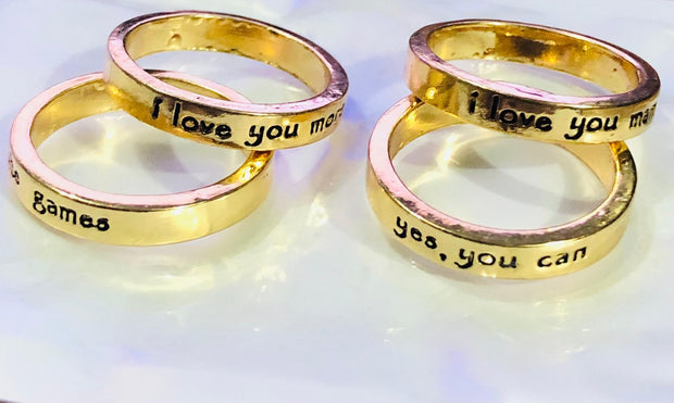 High Qualtiy Golden Plated Metal Ring for Women and Men